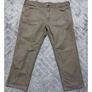 Ridgecut Toughwear Pants Men's 46x32 Olive Green Carpenter Canvas Workwear